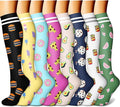 CHARMKING Compression Socks for Women & Men Circulation (8 Pairs) 15-20 mmHg Best Calf Socks Support for Athletic Cycling by CHARMKING