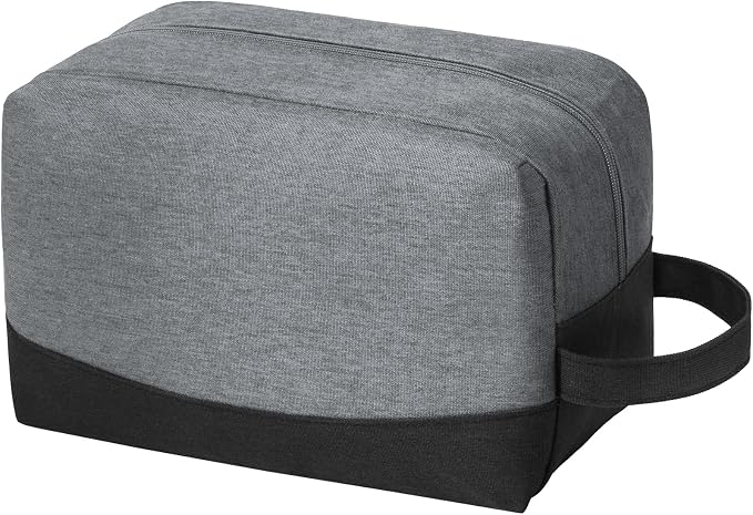 Vorspack Water Resistant Toiletry Bag for Men & Women, Large, Black | Lightweight and Portable, Small Makeup Bag, Cosmetic Bag, Travel Bag for Essentials, Accessories, Ideal for Travel, Gym by Vorspack