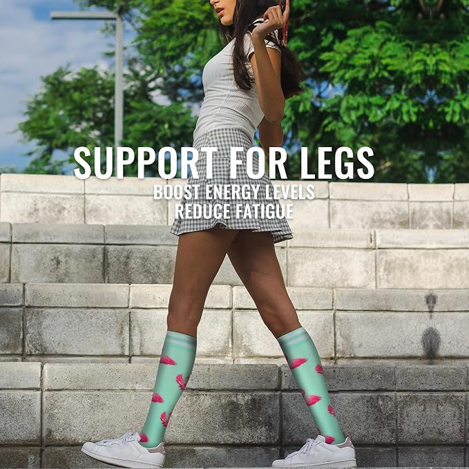 fenglaoda Compression Socks for Women Men 3 Pairs Graduated Compression Support Circulation Socks for Nurses - Image 6
