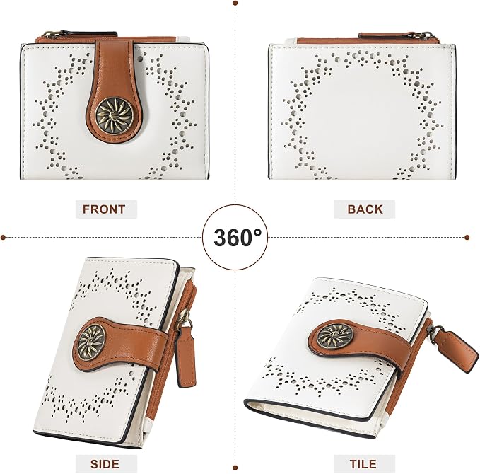 Tipmile Small Wallet for Women Bifold RFID Blocking Card Holder Leather Wallets with Zipper Coin Pocket - Image 6