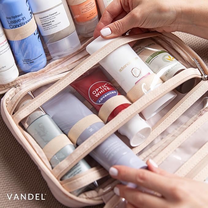 VANDEL Waterproof Hanging Toiletry Bag [TSA-Approved] Cosmet Travel Bag | Makeup Case Toiletries Organizer, Hanging Makeup Organizer Bag, Cosmetic Travel Bags for Women, Waterproof Zippers - Image 6