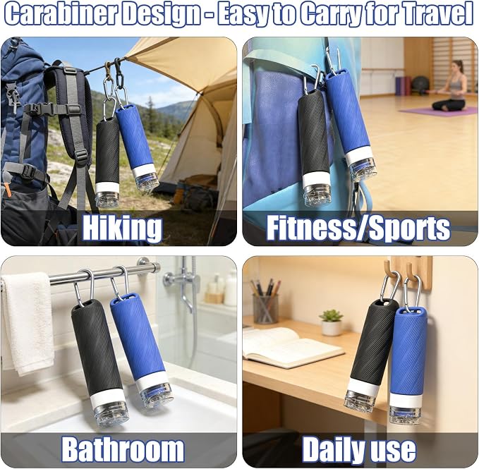 Travel Toiletry Containers 26Pcs Silicone Leakproof TSA Approved Set | Travel Bottles with Hanging Holes & Carabiners, Space Saving Portable, Easy Clean for Trips and Weekend Getaways - Image 6