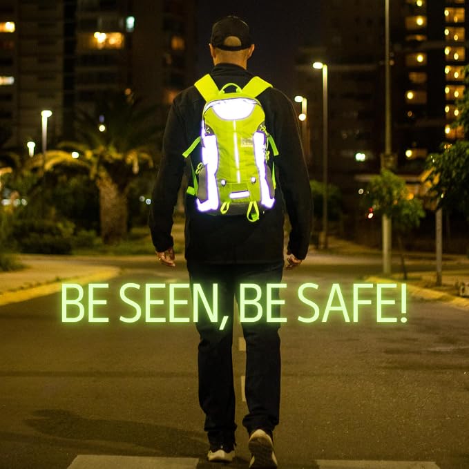 Reflective Motorcycle Backpack, Hi Viz Commuter Riding Bag | Designed by Riders for Everyday Rides with Laptop Compartment and Helmet Net. Built to Help You Be Seen. - Image 2
