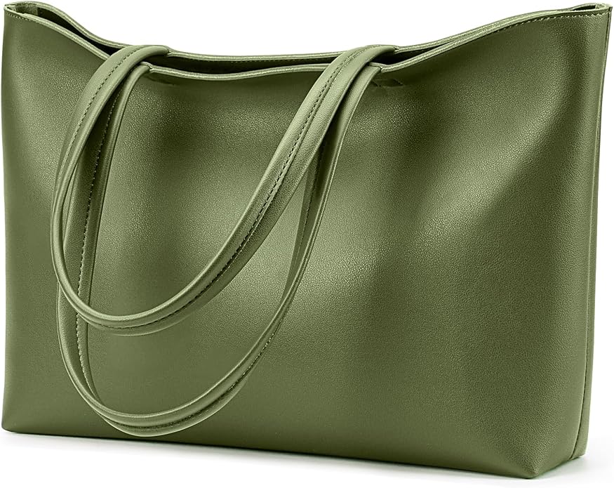 KALIDI Tote Bag Zipper Shoulder Bag Vegan Leather Purses Satchel for Women | Large Casual Handbag for Work Commuting Dating College Everyday by KALIDIFANCYFOREST