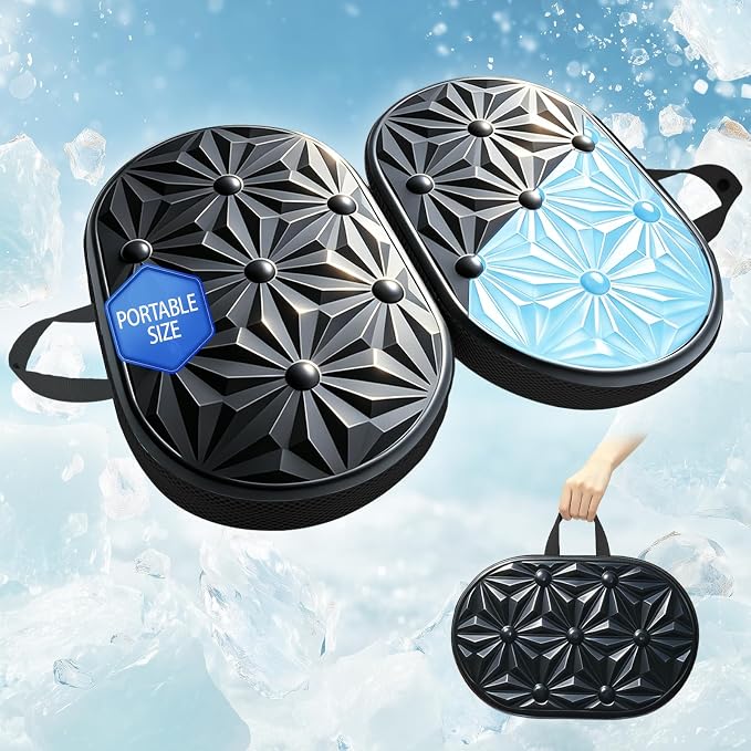 Cooling Gel Enhanced Memory Foam Seat Cushion, Desk Chair Seat Cushion, Office Chair Cushions, Foldable Portable, Back Sciatica Coccyx Tailbone Pain Relief, Driving Car Airplane Wheelchair Bleachers by NEW-Vi