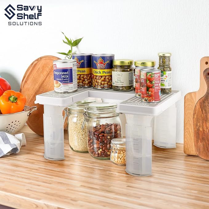 Savvy Shelf Adjustable Pantry & Can Storage Organizer - Kitchen Cabinet - Pantry Organization & Storage Can Organizer for Cupboard - Image 2