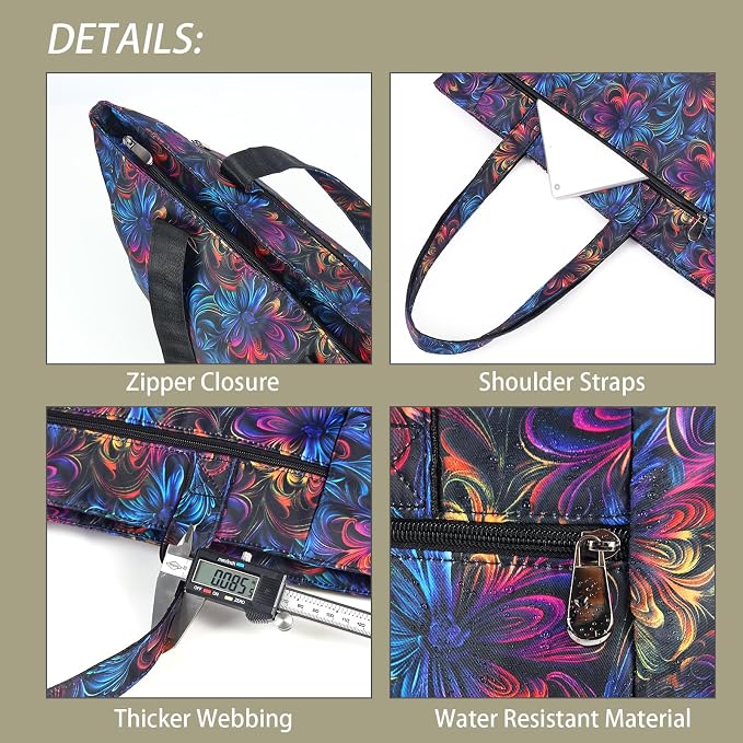CLOUDMUSIC Shoulder Tote Bag For Nurses Teachers Work Gym Travel Beach Women With Large Capacity Waterproof - Image 4