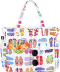 Trifabricy Beach Bags for Women, Waterproof Large Tote Bag With Zipper | Waterproof Sandproof, Zipper Closure, Wet Pocket, For Beach Gym Travel Shopping Vacation, Durable Lightweight, Easy Clean by Trifabricy