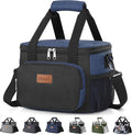 Lifewit Medium Lunch Bag, Insulated Lunch Box, Soft Cooler Cooling Tote for Adult Men Women, Black and Green 12-Can (9L) by Lifewit