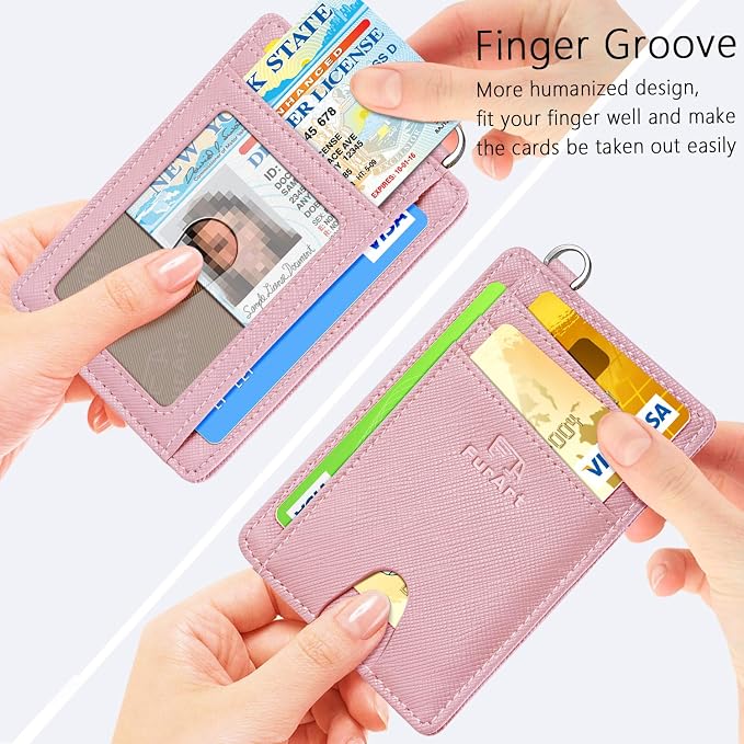 FurArt Slim Minimalist Wallet RFID Credit Card Holder for Men | slim minimalist compact rfid id window thin - Image 3