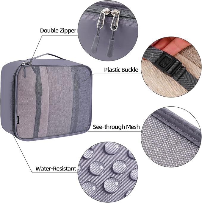 BAGAIL 6 Set/8 Set/10 Set Packing Cubes Various Sizes Packing Organizer for Travel Accessories Luggage Carry On Suitcase - Image 5