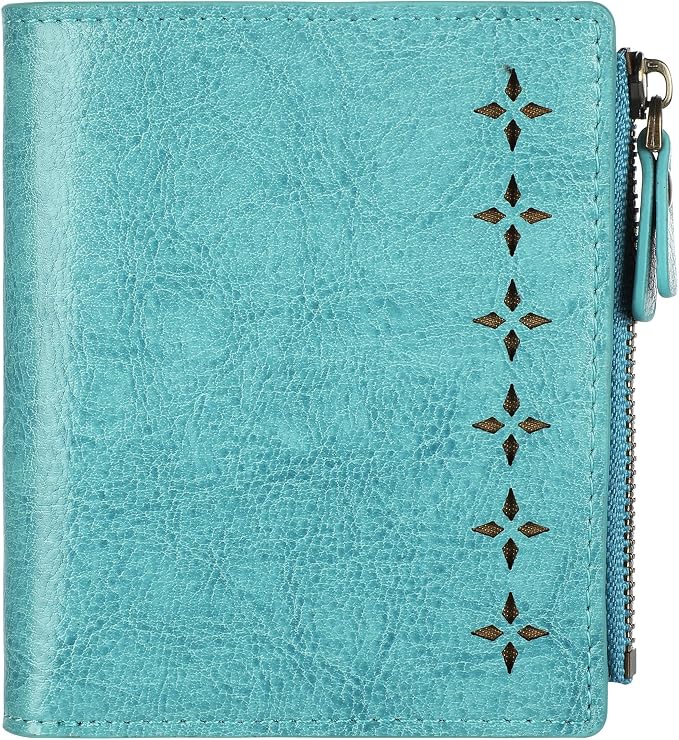 Ultra Thin Small Compact Leather Womens Girls Wallets RFID Blocking Credit Card Holder for Women by Lavemi