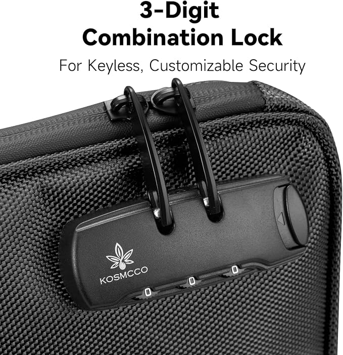 KOSMCCO Beach Locking Bag, Portable Safe, Black, 9x7.5 Inch | Anti-Theft Design, Security Cable Included, Holds Phone Wallet and Keys, Ideal for Beach Pool Cruise and Travel - Image 4