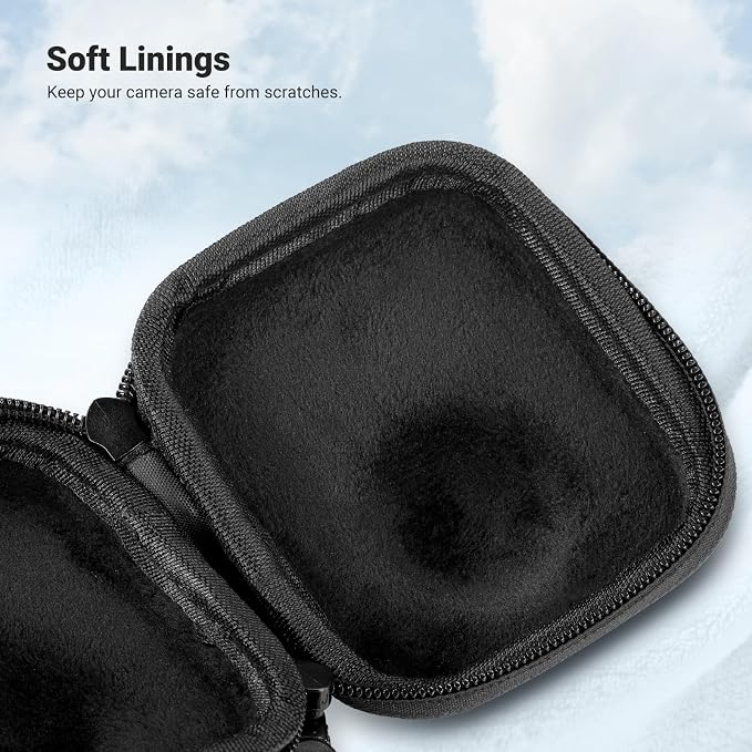 NEEWER Storage Case Compatible with DJI Osmo 360 Only, Protective Portable Splashproof Dustproof Travel PU Hard Shell Carrying Bag Action Camera Accessories with Carabiner, AC040 - Image 5