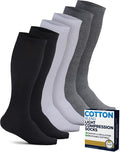 Pembrook Cotton Light Compression Socks for Women & Men - 3 Pairs | 8-15 mmHg Comfort Compression Socks for Men & Women by Pembrook