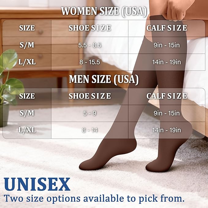 FEYHAY Copper Compression Socks (3 Pairs) 15-20 mmHg Circulation is Best Athletic & Daily for Men & Women, Running, Climbing - Image 7