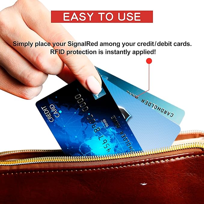 SaiTech IT 2 Pack RFID Blocking Card for Credit Debit ID Card, Sky Blue | Slim Anti-Theft Contactless NFC RFID Blocker Protector, Easily Fit into Wallet and Purse, for Men & Women - Image 7
