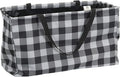 Household Essentials Black and White Plaid Krush Container All-Purpose Utility Tote by HouseholdEssentials