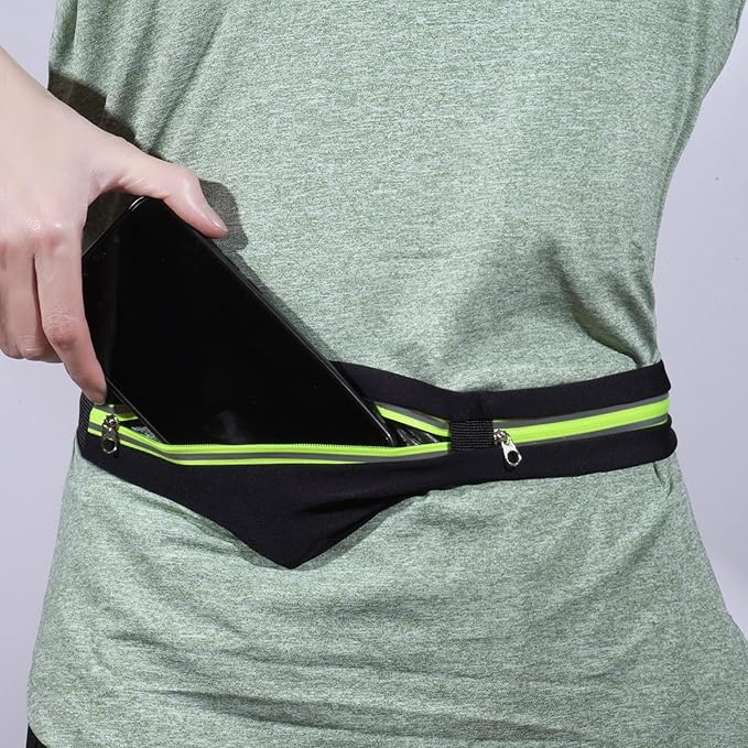 Running Belt Fanny Packs for women and men,Belt Bag for Hiking Cycling Workout,Reflective Fanny Packs for Men Runners Belt Compatible with iPhone13,12 pro,Travelling Money Phone Holder for Running - Image 4
