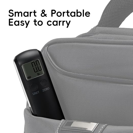 110lb Luggage Scale Battery Free Baggage Scale for Travel Suitcase | Portable Digital Weight Scale with Built in Measuring Tape - Image 6
