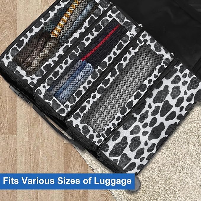 Olosar Suitcase Organizer, Travel Luggage Organizer Portable Hanging Travel Shelves Collapsible Hanging Packing Cubes for Carry on Suitcase - Image 2