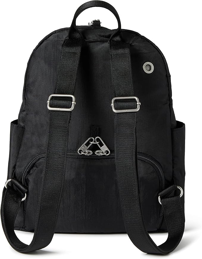 Baggallini Securtex® Anti-theft Vacation Travel Backpack 10x13 Slash-Resistant Nylon Daypack w/RFID, Black - Image 8