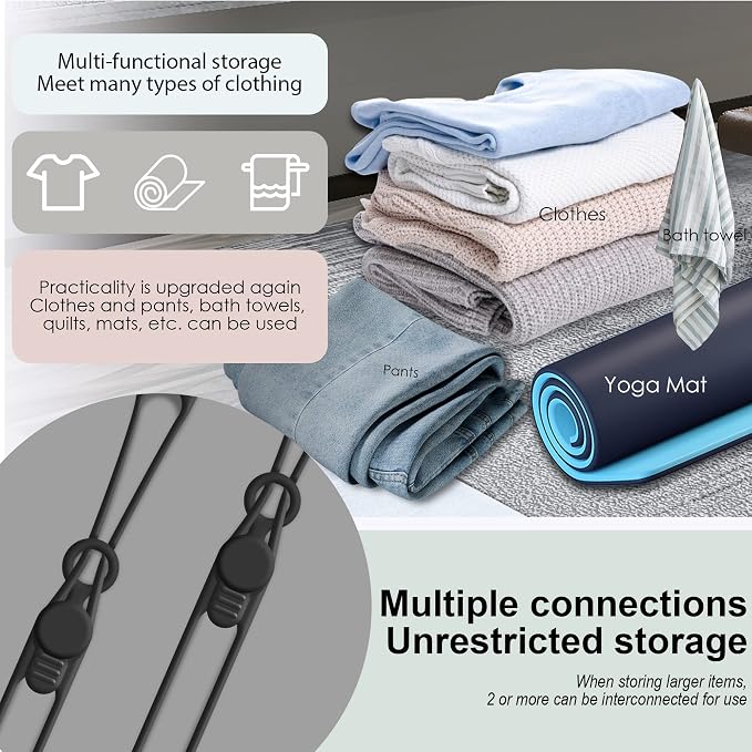 Silicone Cable Ties, Cord Organizer Cable Management(16Pcs-Black) | Reusable Cord Ties for Electronics, Office Desk Accessories, Home Travel Essentials, Easy to Use, 4.2 Inch - Image 4
