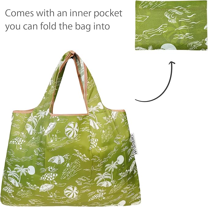 allydrew Large Foldable Tote Nylon Reusable Grocery Bags - Image 5