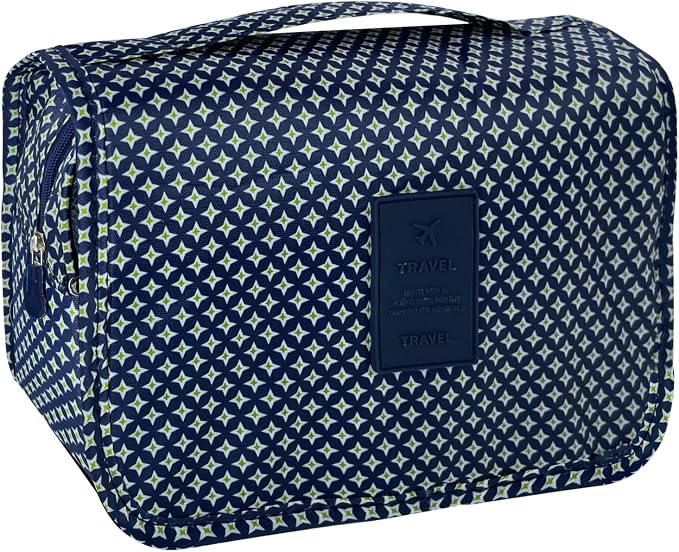 Portable Hanging Toiletry Bag for Travel,Small Multifunctional Makeup Cosmetic Bag for Women,Waterproof Travel Toiletries Organizer,Shower Bathroom Pouch with Hook for Gym,Camping - Blue Star by Unknown