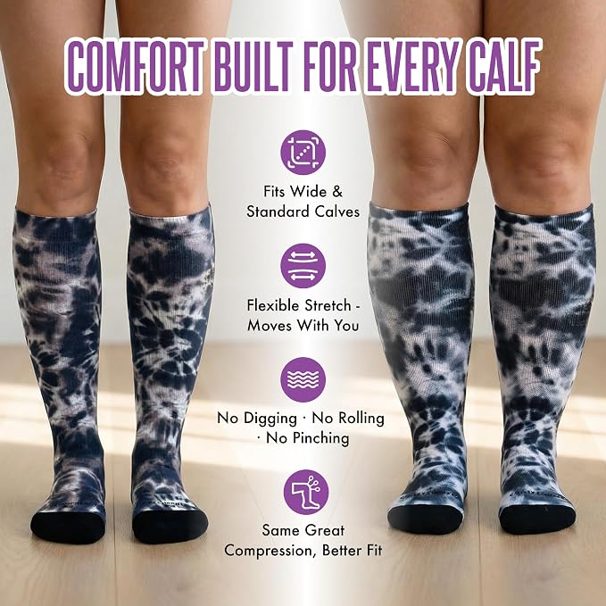 Crazy Compression Socks, Comfortable Support Socks for Recovery, Travel, Hiking, and Long-Hour Comfort w/Fun Designs - Image 8