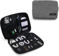 BAGSMART Electronics Organizer Travel Case, Small Cord Bag for Travel Essentials, Tech bag for Men Women, Cable Organizer for Phone, SD Card, Grey by BAGSMART