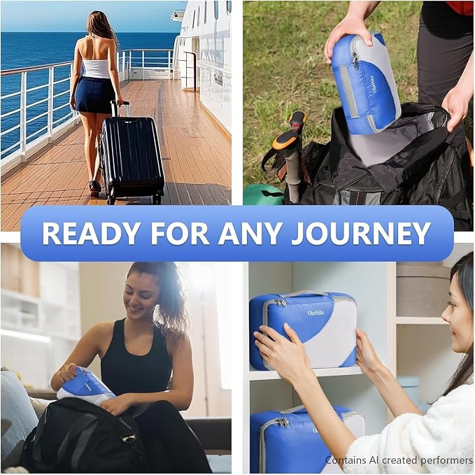 8 Set Packing Cubes for Travel, Gifts for Women Mom,Anti-Tearing Suitcase Organizer,OlarHike Vacation Essentials & Accessories for Cruise Ship - Image 7