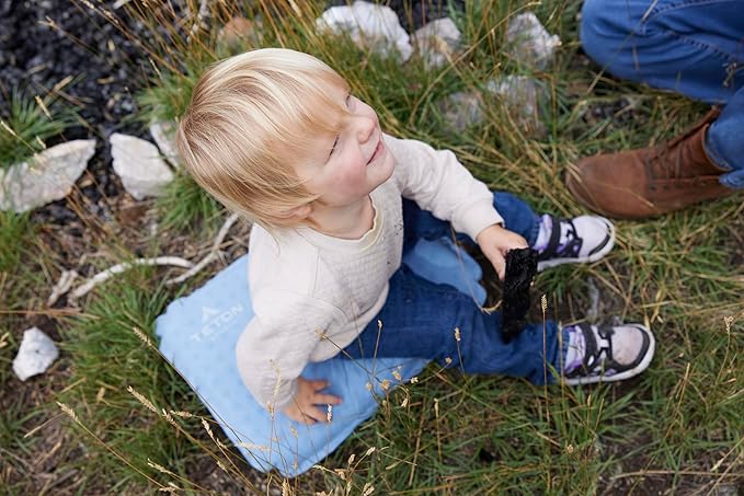 Teton Camping Seat Cushion; Stadium Seat; Office Chair; Car Pad; Inflatable, Bluestone - Image 7