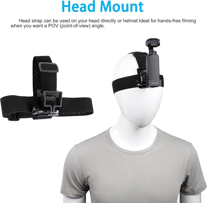 PellKing 4in1 Mount Accessories Kit for DJI Osmo Pocket 4 Pro 3 Xtra Muse | Chest Mount,Neck Holder Mount,Head Mount,Backpack Strap Mount With Expansion Adapter for Pocket 4 Pro 3 Xtra muse Camera - Image 5