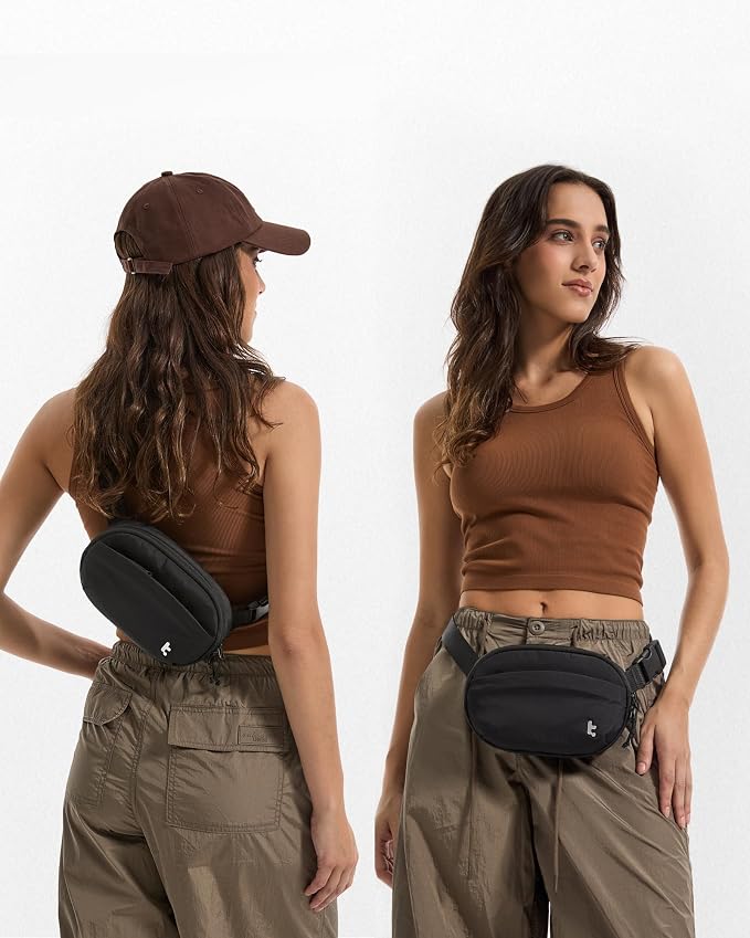 tomtoc Belt Bag with RFID Blocking, Cross Body Fanny Pack for Women Men, Sling Waist Bags with Adjustable Strap for Travel Walk - Image 2