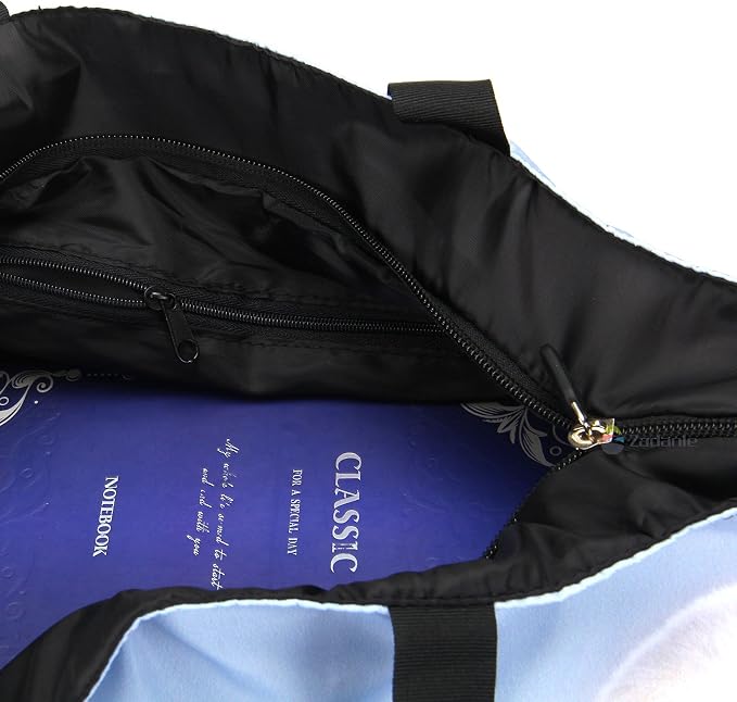 Beach Tote Bags Travel Totes Bag Shopping Zippered Tote for Women Foldable Waterproof Overnight Handbag - Image 7