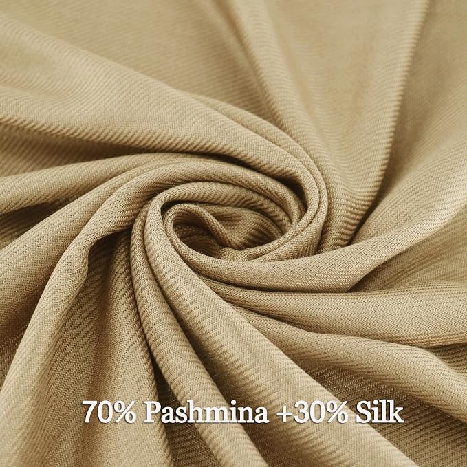 Soft Silky Pashmina Shawl Wraps Solid Colors Scarf for Wedding Evening Dresses - Image 2
