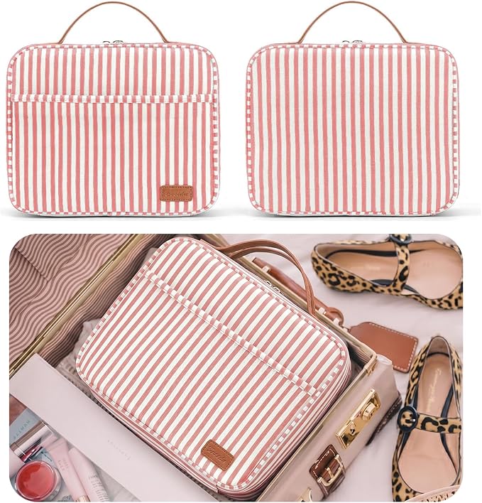 Hanging Travel Toiletry Bag,Large Capacity Cosmetic Travel Toiletry Organizer for Women with 4 Compartments & 1 Sturdy Hook,Perfect for Travel/Daily Use/Christmas - Image 6