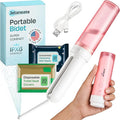 Portable Electric Bidet for Travel - Portable Bidet Rechargeable Handheld Sprayer with 3 High Pressure Modes, USB-C, Adjustable Nozzle & Extra Clean Kit, IPX6 Waterproof Peri Bottle (Pink) by Unknown