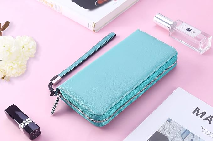 Small Compact Women Wallet RFID Blocking Genuine Leather Bifold Purse with ID Windows - Image 7