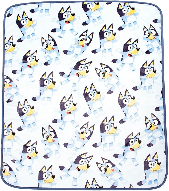 Jay Franco Bluey Kids Travel Set - 3 Piece Set Includes 40 x 50 Throw Blanket, Eye Mask, and Neck Pillow - Super Soft & Cozy Travel Accessories - Image 3