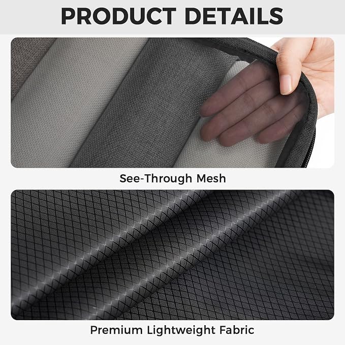 BAGAIL 6 Set Ultralight Compression Packing Cubes Packing Organizer for Travel Accessories Luggage Suitcase Backpack - Image 4