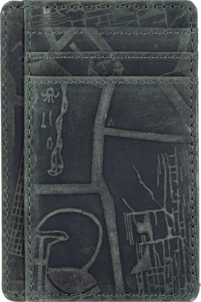 Leather RFID Blocking Slim Minimalist Wallet Front Pocket Card Holder by OakLeathers