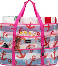 KABAQOO Mesh Beach Bag, Extra Large Beach Bags with 9 Pockets & Zipper Waterproof Lightweight Beach Tote for Beach/Pool Trip by KABAQOO