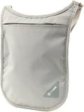 Pacsafe Coversafe V75 Anti-Theft RFID Blocking Passport Holder & Neck Pouch/Wallet - Fits up to Four Passports (or iPhone X) plus Credit Cards, for Women & Men (Neutral Grey) by Pacsafe