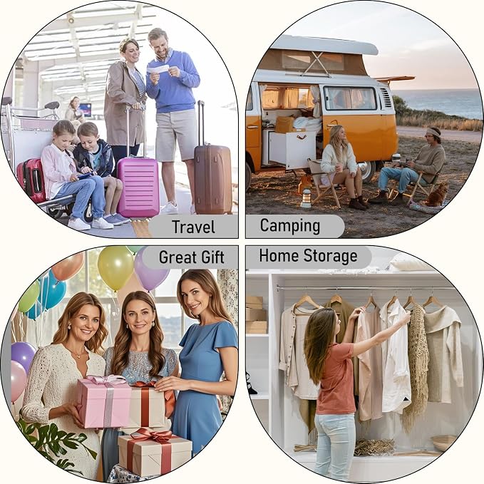 9 Set Packing Cubes for Travel Essentials - Lightweight Carry-On Luggage Organizer Bags with Shoe, Clothes & Laundry Bags for Airplane, Family & Business Travel, Black - Image 7