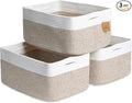 NaturalCozy Storage Baskets 16.8”x13”x7.6” Cotton Rope Woven Baskets for Organizing 3-Pack | Toy Storage Bins | Basket for Shelves, Laundry, Blanket, Clothes, Closet, Kitchen, Bathroom, Gifts by NaturalCozy