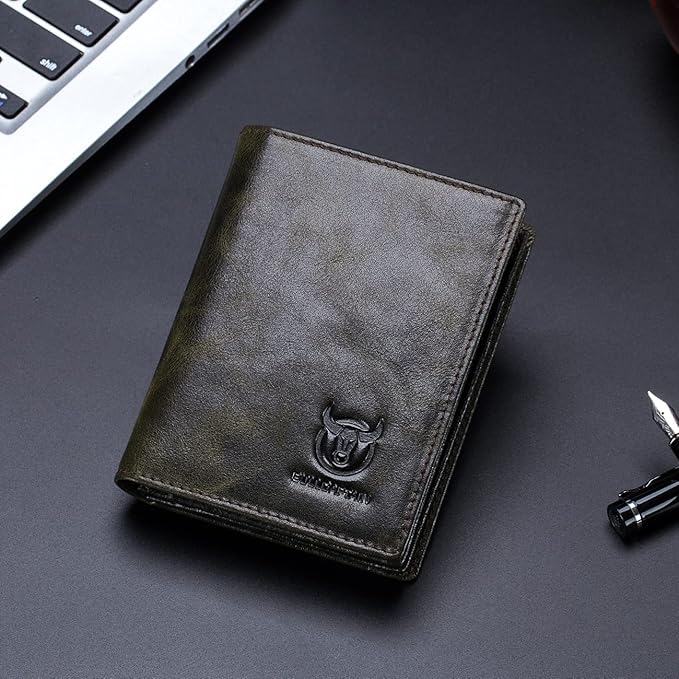 BULLCAPTAIN Large Capacity Genuine Leather Wallet for Men QB-027 | Bifold Wallet,RFID Blocking,Credit Card Holder,15 Card Slots,Special Expandable Design,gift choice - Image 2