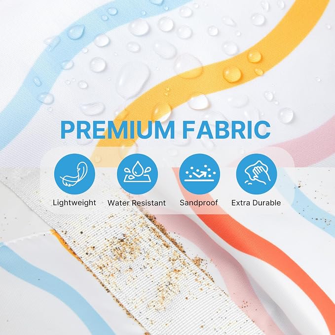 G4Free Beach Bag, Waterproof Beach Tote Pool Bags for Women | Compatible with Cup, Large Capacity Sandproof Foldable for Weekender Travel Swim - Image 7