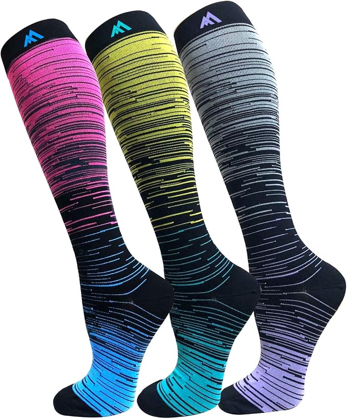FuelMeFoot 3 Pack Copper Compression Socks - Compression Socks Women & Men Circulation - Best for Medical,Running,Athletic by FuelMeFoot